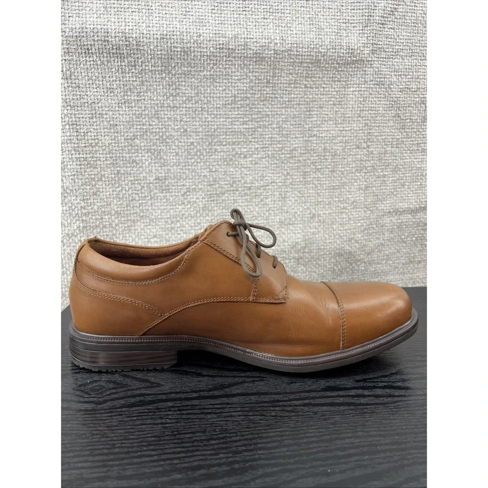 Rockport Men's Hydro Shield Waterproof Cap Toe V814 79‎ Brown Shoes Size 10